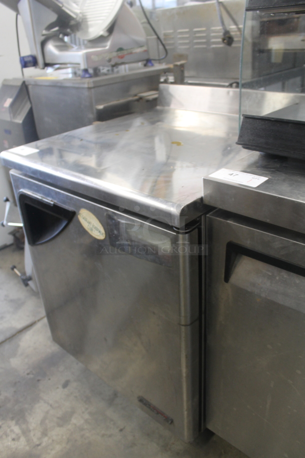 Turbo Air TWR-28SD Stainless Steel Commercial Single Door Work Top Cooler on Commercial Casters. 115 Volts, 1 Phase. Tested and Working! - Image 3 of 5