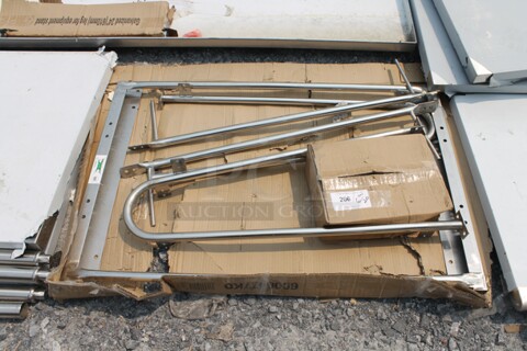 BRAND NEW SCRATCH AND DENT! Regency 6006477KD Commercial Stainless Steel Disassembled Mat Transport And Wash Cart. 