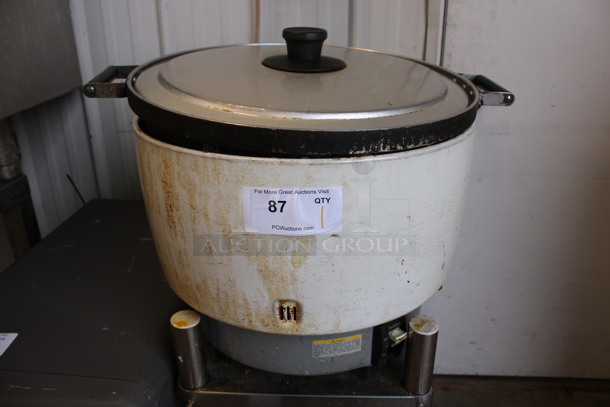 Model PR-100SS-1 Metal Commercial Natural Gas Powered Rice Cooker. 30,900 BTU. 23x18.5x16