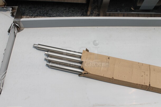 BRAND NEW SCRATCH AND DENT! Regency 600TSB3060S Commercial Stainless Steel Disassembled Work Table With Backsplash, Undershelf And Legs. - Image 6 of 6