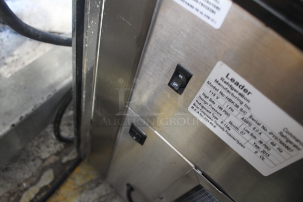 2015 Leader HBK36 S/C Commercial Stainless Steel Refrigerated High Bakery Display Case With Polycoated Racks. 115V, 1 Phase. Tested and Working! - Image 6 of 8