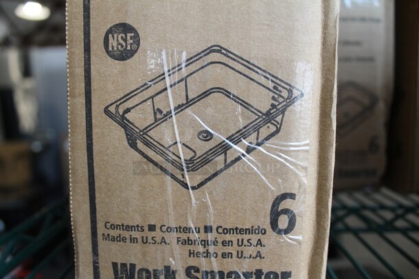 6 Boxes of 6 BRAND NEW! Boxes of Rubbermaid FG201P00AMBR Amber Poly 1/9 Size Drop In Bins. 1/9x4. 6 Times Your Bid! - Image 6 of 6