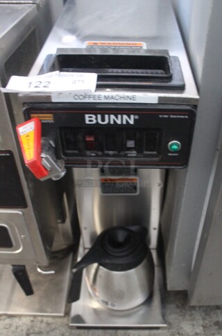 2017 Bunn CWTF15-APS Stainless Steel Commercial Countertop Coffee Machine w/ Hot Water Dispenser and Metal Coffee Pot. 120 Volts, 1 Phase. 
