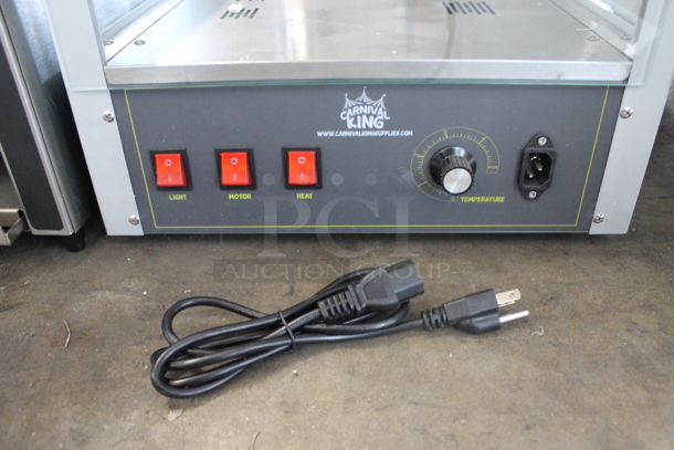 BRAND NEW SCRATCH AND DENT! 2022 Carnival King 382HPW12D2S Stainless Steel Commercial Countertop 12" Full Service Warmer / Merchandiser. 120 Volts, 1 Phase. Tested and Working! - Image 3 of 7
