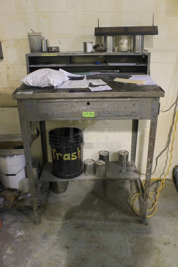 Metal Desk w/ Contents. BUYER MUST REMOVE. - Image 1 of 6