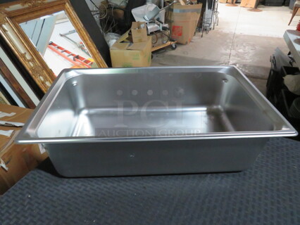 One NEW Vollrath Full Size 6 Inch Deep Stainless Steel Food Pan.  #30062.  $54.45