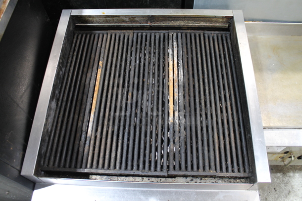 Bakers Pride Stainless Steel Commercial Countertop Gas Powered Charbroiler Grill.  - Image 2 of 4