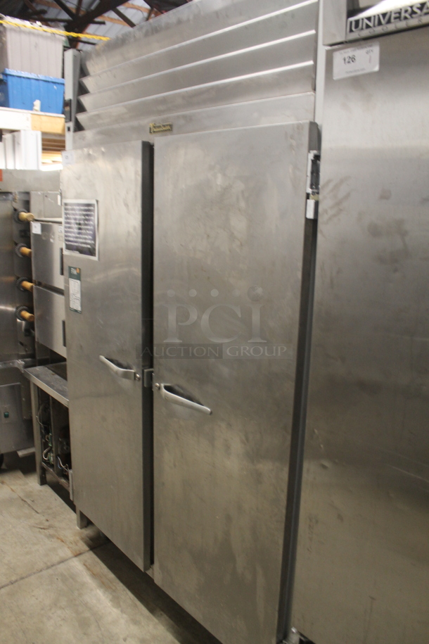 Traulsen G20010 Commercial Stainless Steel Two-Door Reach-In Cooler With Polycoated Shelves And Pan Racks. 115V, 1 Phase. Tested and Powers On But Does Not Get Cold - Image 3 of 6