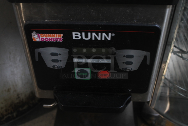 2014 Bunn MHG Commercial Stainless Steel Electric Countertop 2 Hopper Coffee Grinder and Storage System With Black and Orange Tops. 120V, 1 Phase. Tested and Working! - Image 2 of 7