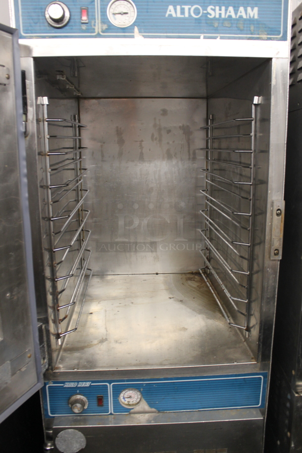 Alto Shaam Commercial Stainless Steel Double Deck Halo Heat Holding Cabinet With Pan Racks On Commercial Casters. 250 Volts - Image 4 of 6
