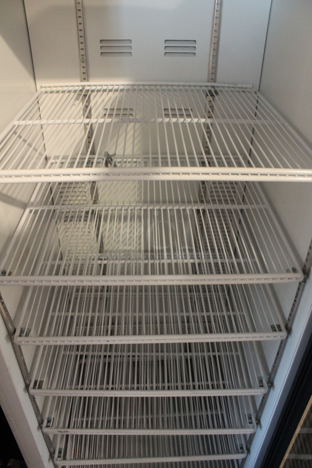 Habco SE18 Metal Commercial Single Door Reach In Cooler Merchandiser w/ Poly Coated Racks. 115 Volts, 1 Phase. Tested and Working! - Image 4 of 6