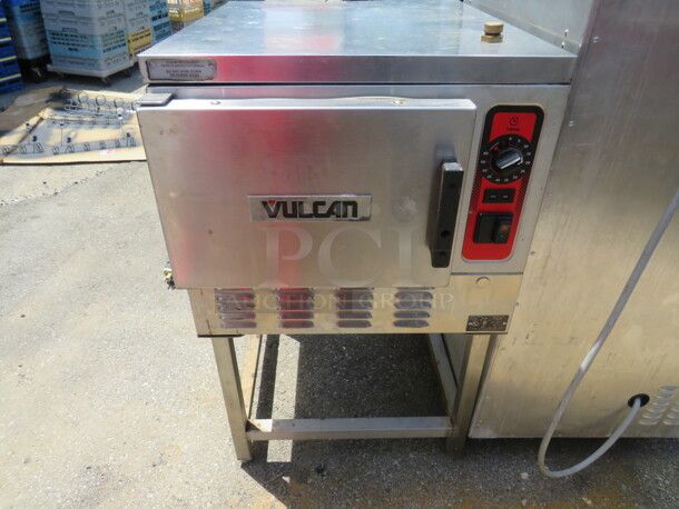 One Vulcan Electric Convection Steamer. Model# C24EA3. 208/240 Volt. 3/1 Phase. 24X34X42. $11,344.00.