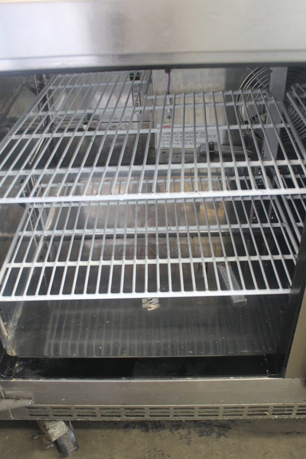 Everest ETBR2 Stainless Steel Commercial 2 Door Undercounter Cooler on Commercial Casters. 115 Volts, 1 Phase. Tested and Working! - Image 3 of 6