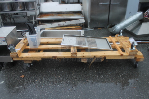 2 Wooden Dolly on Commercial Casters. 2 Times Your Bid!