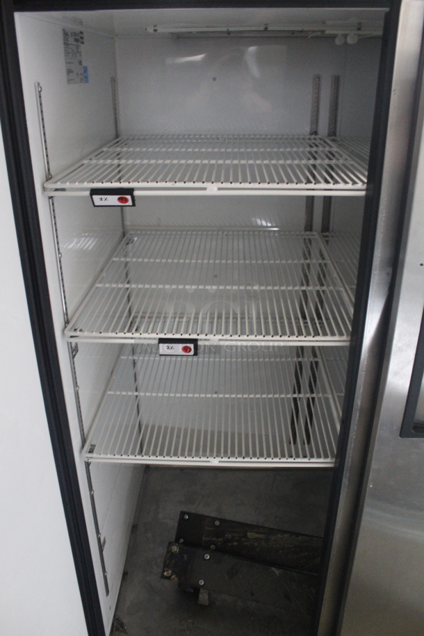 2013 True TG2R-2S Commercial Stainless Steel 2 Solid Door Reach-In Cooler With Plycoated Shelves And Commercial Casters. 115V, 1 Phase. Tested and Working! - Image 4 of 7