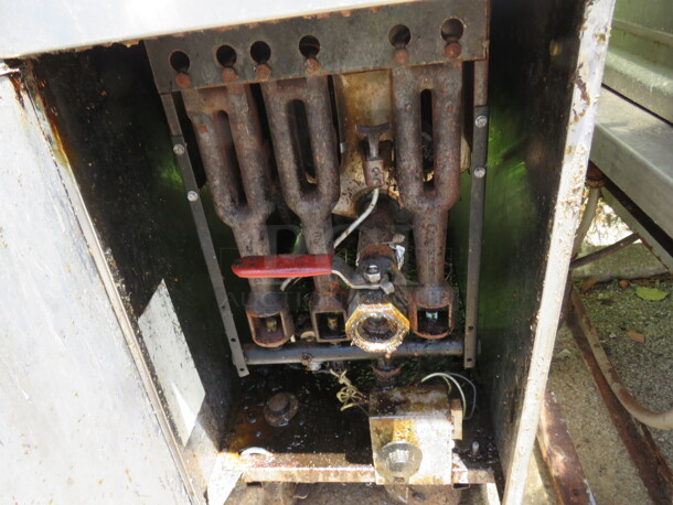 One Natural Gas Deep Fryer With Right Side Panel, On Casters. 15.5X31X53.5 - Image 2 of 2