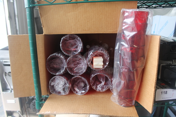 ALL ONE MONEY! Lot of 48 BRAND NEW IN BOX! Carlisle Red Poly Beverage Tumblers. - Image 1 of 5