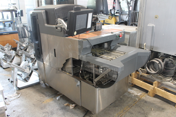 Hobart AWS Stainless Steel Commercial Floor Style Wrapping Station w/ Hobart Model EPCP Touch Screen and Label Printer on Commercial Casters. 120/208-240 Volts, 1 Phase. - Image 1 of 12