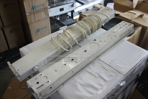 2 White Metal Light Fixtures. 2 Times Your Bid! - Image 2 of 5