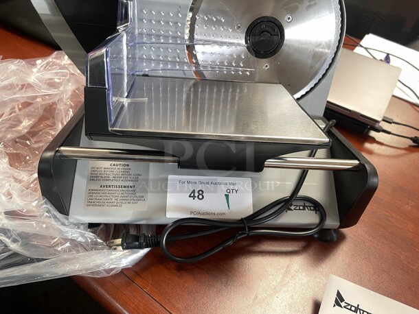 New In A Box! ZOKOP SL524 110V/150W 7.5 inch Semi-automatic Gear/Belt Cutter Electric Food Slicer Meat Commercial Steel Cheese Cut Tested and Working!  - Image 2 of 7