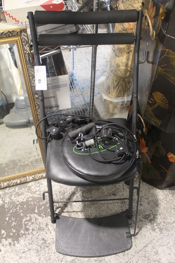 Black Total Gym w/ Contents Including Cords - Image 1 of 6