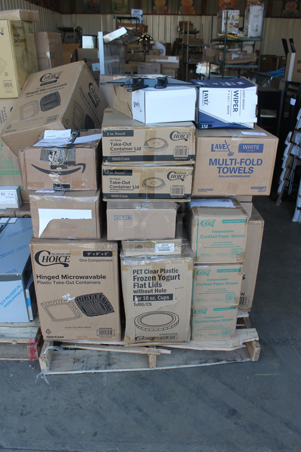 PALLET LOT of 39 BRAND NEW! Boxes of Paper Products Including 500TO993 Choice 9