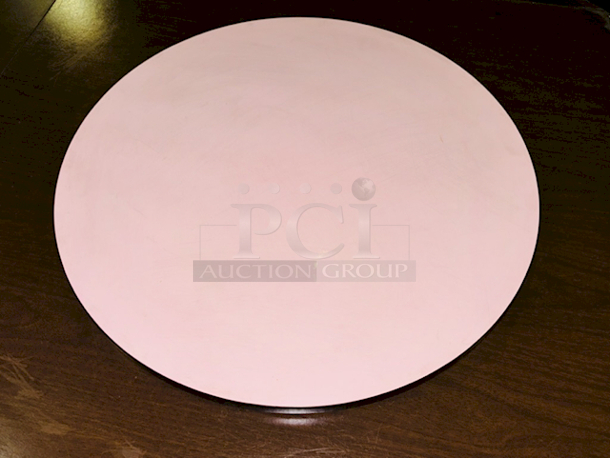 23-1/2” Lazy Susan Round Turntable, Pink Shade Wood Pattern Design 23-1/2”x1-1/2” - Image 2 of 4