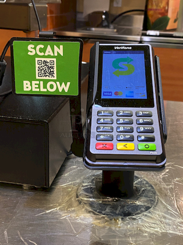 COMPLETE! Hewlett Packard Point of Sale System in Perfect Working Order. Includes: Monitor, Keyboard, Printer, Cashbox With Key, Speakers, Card Processor and All Wires Included.  - Image 9 of 9