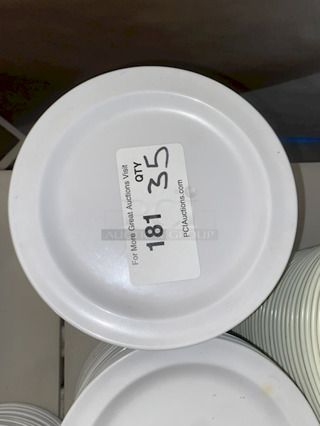 Winco MMPR-8W 8" White Melamine Dinner Plates 35x Your Bid.