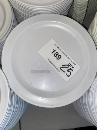 BODACIOUS! Thunder Group NS109W 9" Narrow Rim Thunder Group Nustone Melamine Plate - White – 25x Your Bid