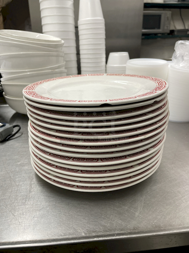 10" Round China Plates. 8x Your Bid - Image 2 of 2