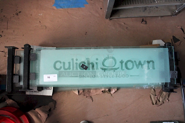 AWESOME! Glass Restaurant Section Dividers With Hardware. Wrapping On Glass Is Removable. Includes: (10) Glass Panes Ranging From 40-1/4" to 46" W x 11" H. & Mounting Hardware. Hardware Adds 3-1/2" To Each Side Of The Glass When Assembled. Dimensions Of Glass Panes (without hardware) 40-1/4" to 46" W x 9-1/2". 10x Your Bid - Image 4 of 5