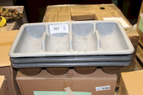 AWESOME! Royalite 4 Compartment Cutlery Tub.
22" x 13" x 5". 3x Your Bid
