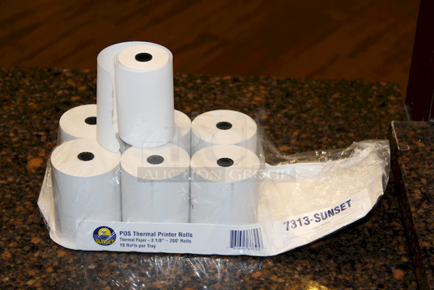 Sunset POS Thermal Paper Rolls, 3-1/8