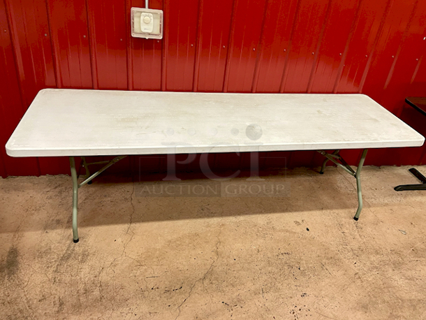 SWEET! Fold Out Table, Approx 8ft. White - Image 2 of 3