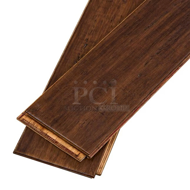 HIGH QUALITY! BEAUTIFUL! CALI Fossilized Bordeaux Bamboo 3-3/4-in W x 7/16-in T Distressed Engineered Hardwood Flooring 24 Planks Per Pack. (22.69-sq ft).
3-3/4-in W x 36-in D x 7/16-in Thickness
 5x Your Bid