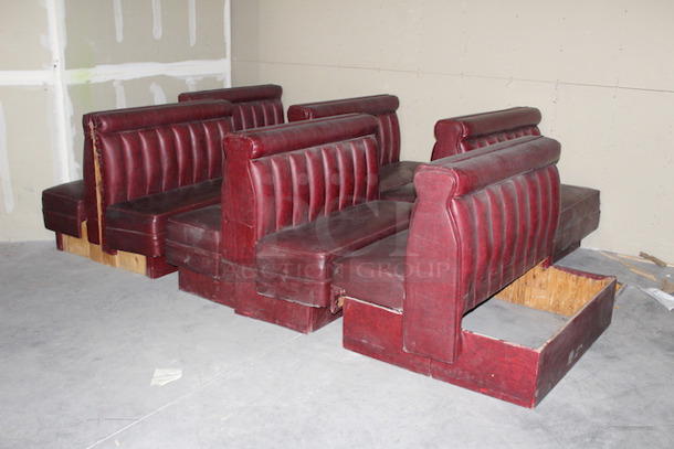 MASSIVE LOT!! Cushioned Booth Seating. 
Each Piece is 50x48x40
6x Your Bid - Image 5 of 8