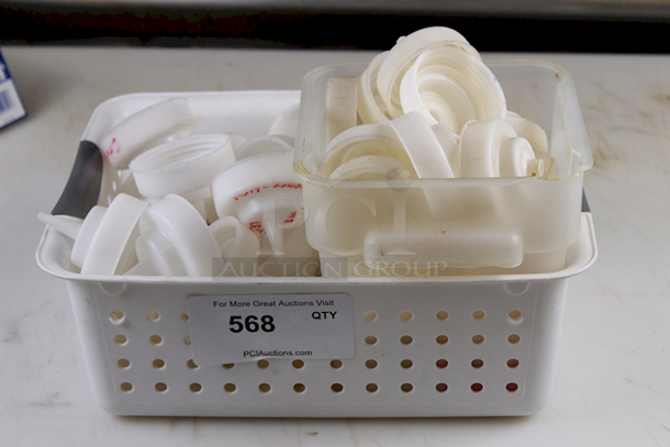 ALL-4-1 Squeeze Bottle Lids, To Go Bags W/ Holder Stand, Funnels and Syrup Bottles.  - Image 2 of 6