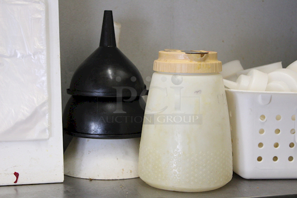 ALL-4-1 Squeeze Bottle Lids, To Go Bags W/ Holder Stand, Funnels and Syrup Bottles.  - Image 6 of 6