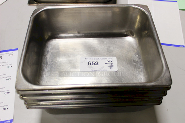 SWEET STACK! 1/2 Size Hotel Pans, 4" Deep, Stainless Steel. 7x Your Bid - Image 4 of 4