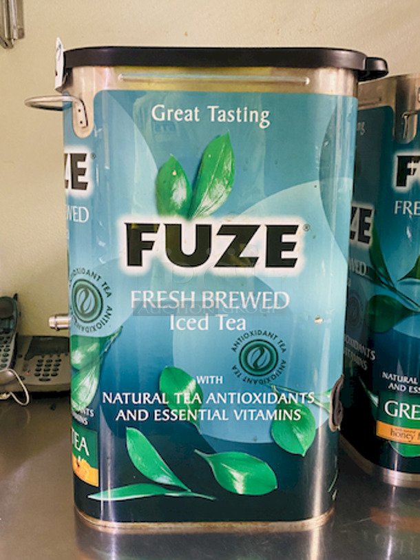 SWEET! Fuze 3-1/2 Gallon Tea Dispenser. 

Missing Lid and spouts. 

2x Your bid.  - Image 3 of 10