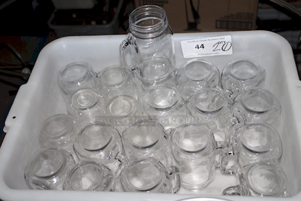 STOCK YOUR BAR! 20 Drinking Mason Jars
With Handle (16 OZ) + Bus Tub. 20x Your Bid - Image 2 of 5