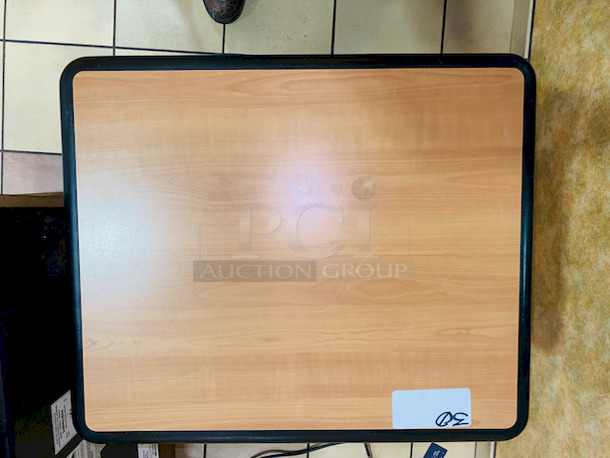 NICE! Plymold 2 Seater, 24x20-1/2 Dura-Edge Wood Laminate Table with Base.

24x20-1/2x30 - Image 4 of 4