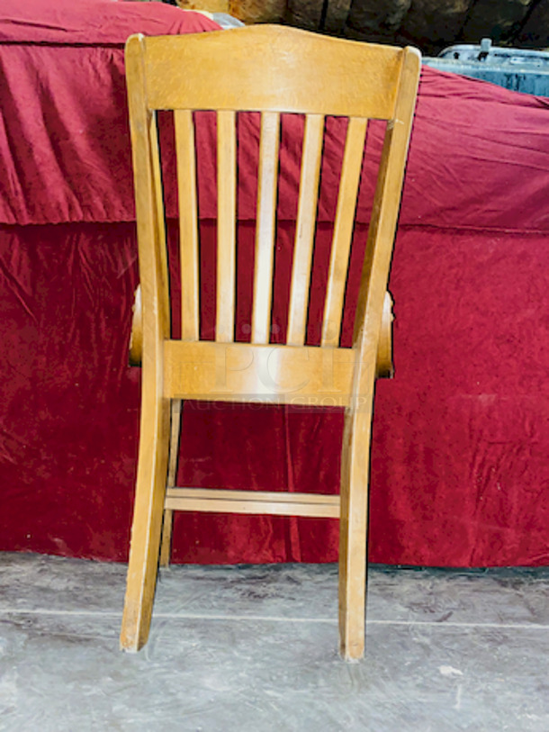 HUGE LOT! (60) Wooden School House Chairs. 
17x19-1/2x35 (18” Seat Height).

60x Your Bid - Image 4 of 6