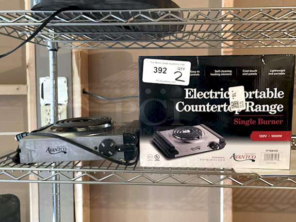 NEW & SLIGHTLY USED!! Avantco EB100 Single Burner Countertop Ranges - 120V. 2x Your Bid - Image 3 of 3