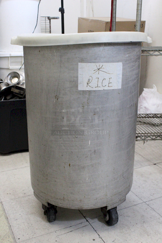 SWEET! 20 Gallon Ingredient Bin With Lid & Scoop On Commercial Casters, Metal. 