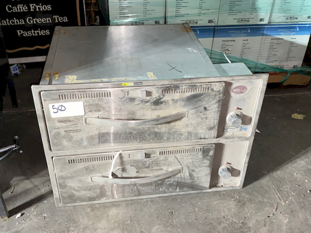 BRAND NEW, NEVER USED. Wells RW-26HD Two Drawer Heavy Duty Built-In Warmer - 120V.

Overall Dimensions: 
Height: 21" 
Width: 29-1/4"
Depth: 21-1/2"

Drawer Dimensions: 
Length: 23" 
Width: 21-1/2"
Depth: 10-7/8"

Pan Capacity: (2) 12" x 20" x 6" full size food pan

Please don't mind the dust on the outside.  - Image 2 of 4