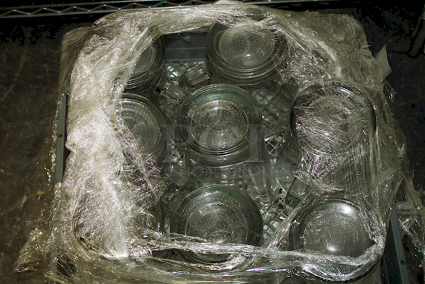 HUGE LOT! 2 Flatware Racks Full Of 15 Heavy Duty Glass Pitchers. 2x Your Bid - Image 2 of 3