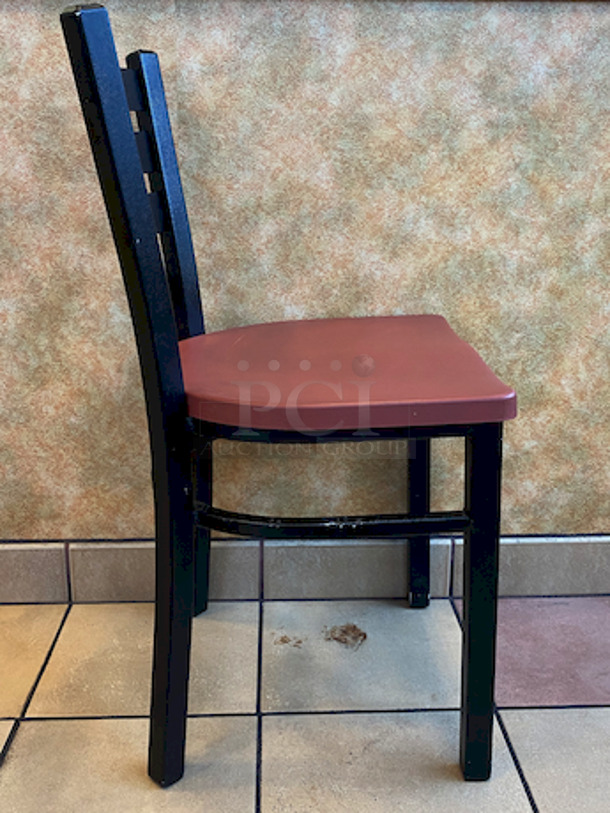 AMAZING! Group of 3 Plymold Quest Ladderback Steel Chairs.
18x18x31-1/2.

3x Your Bid. - Image 3 of 5