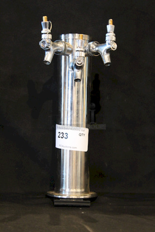 AWESOME! Draft Beer Tower - Stainless Steel - 3" Column - 3 Faucets